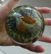 Load image into Gallery viewer, BRITISH ART GLASS. Vintage 1970s Isle of Wight Paperweight. Flame Mark Ponti
