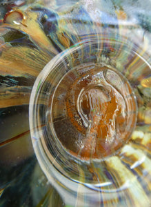 BRITISH ART GLASS. Vintage 1970s Isle of Wight Paperweight. Flame Mark Ponti