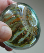 Load image into Gallery viewer, BRITISH ART GLASS. Vintage 1970s Isle of Wight Paperweight. Flame Mark Ponti
