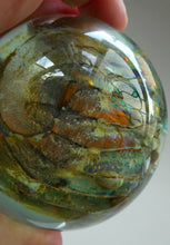 Load image into Gallery viewer, BRITISH ART GLASS. Vintage 1970s Isle of Wight Paperweight. Flame Mark Ponti
