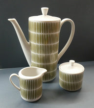 Load image into Gallery viewer,  1970s Seltmann Weiden Bavaria Coffee Set with Green Stripes Pattern
