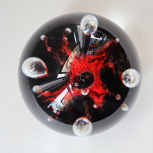 Load image into Gallery viewer, SCOTTISH PAPERWEIGHT: Vintage Caithness Paperweight: MOONFLOWER by Colin Terris. Red Version 
