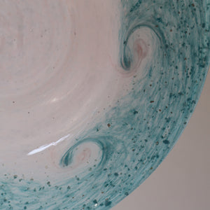 SCOTTISH GLASS. Fabulous Scottish VASART Shallow Bowl with Rim. 8 inches 