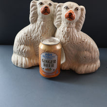 Load image into Gallery viewer, ANTIQUE 19th Century SMALLER SIZE White Staffordshire Dogs / Wally Dugs

