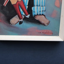 Load image into Gallery viewer, Vintage 1970&#39;s Kitsch &quot;Big Eyes&quot; Print By D Golding. Boy Dressed in Blue and White Pyjamas
