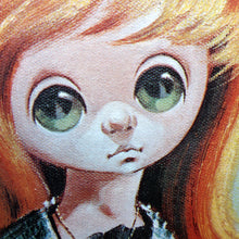 Load image into Gallery viewer, Vintage 1970&#39;s Kitsch &quot;Big Eyes&quot; Print By D Golding. Little Beggar Girl
