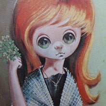 Load image into Gallery viewer, Vintage 1970&#39;s Kitsch &quot;Big Eyes&quot; Print By D Golding. Little Beggar Girl
