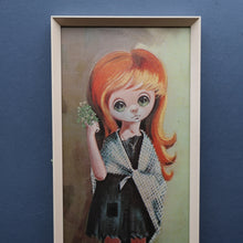 Load image into Gallery viewer, Vintage 1970&#39;s Kitsch &quot;Big Eyes&quot; Print By D Golding. Little Beggar Girl
