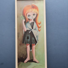 Load image into Gallery viewer, Vintage 1970&#39;s Kitsch &quot;Big Eyes&quot; Print By D Golding. Little Beggar Girl

