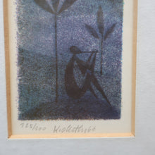Load image into Gallery viewer, Karel Oberthor (1921 - 1996). 1960s Limited Edition Lithograph Entitled Moonlight Romance. Pencil Signed
