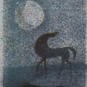 Karel Oberthor (1921 - 1996). 1960s Limited Edition Lithograph Entitled Moonlight Romance. Pencil Signed