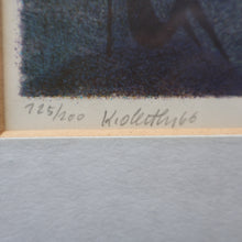 Load image into Gallery viewer, Karel Oberthor (1921 - 1996). 1960s Limited Edition Lithograph Entitled Moonlight Romance. Pencil Signed
