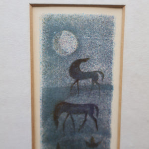 Karel Oberthor (1921 - 1996). 1960s Limited Edition Lithograph Entitled Moonlight Romance. Pencil Signed