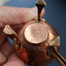 Load image into Gallery viewer, ARTS AND CRAFTS. Sweet PAIR of Antique WMF Planished Copper &amp; Brass Egg Cups
