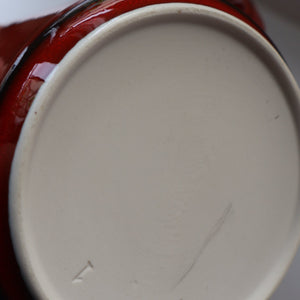 Villeroy & Boch Large JUG and Smaller LIDDED JUG. 1980s Granada Design with Red Glaze 