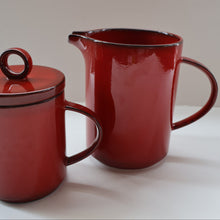 Load image into Gallery viewer, Villeroy &amp; Boch Large JUG and Smaller LIDDED JUG. 1980s Granada Design with Red Glaze 
