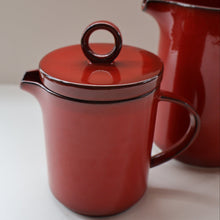 Load image into Gallery viewer, Villeroy &amp; Boch Large JUG and Smaller LIDDED JUG. 1980s Granada Design with Red Glaze 
