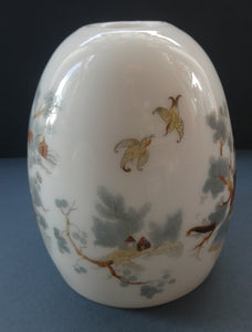 Vintage SINGLE Glass Shade. Opaque White Glass with Transfer Printed WILLOW PATTERN Design