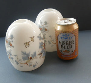 Vintage SINGLE Glass Shade. Opaque White Glass with Transfer Printed WILLOW PATTERN Design
