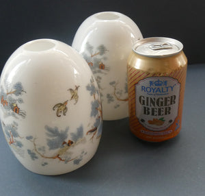 Vintage SINGLE Glass Shade. Opaque White Glass with Transfer Printed WILLOW PATTERN Design