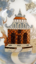 Load image into Gallery viewer, Vintage SINGLE Glass Shade. Opaque White Glass with Transfer Printed WILLOW PATTERN Design
