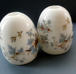 Vintage SINGLE Glass Shade. Opaque White Glass with Transfer Printed WILLOW PATTERN Design