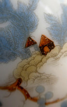 Load image into Gallery viewer, Vintage SINGLE Glass Shade. Opaque White Glass with Transfer Printed WILLOW PATTERN Design

