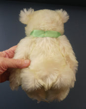 Load image into Gallery viewer, Limited Edition Danbury Mint / Steiff PISCES Small White Mohair Teddy Bear. 9 inches
