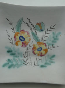 1950s SUMMERTIME Buchan Stoneware Serving Platter or Dish with Floral Pattern