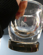 Load image into Gallery viewer, Art Deco 1930s Swedish Glass. Orrefors Squat Vase by Vicke Linstrand Decorated with Engraved Deer
