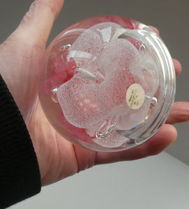 Vintage 1993 Scottish CAITHNESS GLASS Paperweight entitled CONGRATULATIONS by Margot Thomson