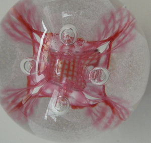 Vintage 1993 Scottish CAITHNESS GLASS Paperweight entitled CONGRATULATIONS by Margot Thomson