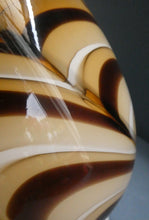 Load image into Gallery viewer, Mid Century Italian V.B Opaline ZEBRA Stripe Glass Vase. 12 1/4 inches in height
