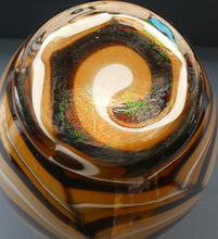 Load image into Gallery viewer, Mid Century Italian V.B Opaline ZEBRA Stripe Glass Vase. 12 1/4 inches in height
