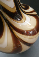 Load image into Gallery viewer, Mid Century Italian V.B Opaline ZEBRA Stripe Glass Vase. 12 1/4 inches in height
