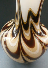 Load image into Gallery viewer, Mid Century Italian V.B Opaline ZEBRA Stripe Glass Vase. 12 1/4 inches in height
