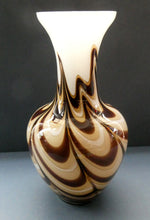 Load image into Gallery viewer, Mid Century Italian V.B Opaline ZEBRA Stripe Glass Vase. 12 1/4 inches in height
