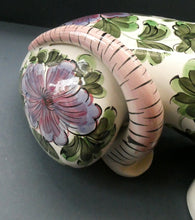 Load image into Gallery viewer, MASSIVE Mid-Century Italian Pottery Hound Dog Decorated with Hand-Painted Flowers. Height 18 inches
