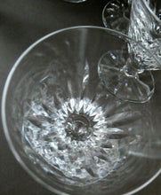 Load image into Gallery viewer, WATERFORD CRYSTAL &quot;Eileen&quot;. SET OF SIX Sherry or Port Glasses. Each 4 1/2 inches in height
