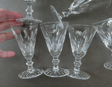 Load image into Gallery viewer, WATERFORD CRYSTAL &quot;Eileen&quot;. SET OF SIX Sherry or Port Glasses. Each 4 1/2 inches in height
