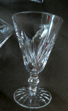 Load image into Gallery viewer, WATERFORD CRYSTAL &quot;Eileen&quot;. SET OF SIX Sherry or Port Glasses. Each 4 1/2 inches in height
