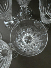 Load image into Gallery viewer, WATERFORD CRYSTAL &quot;Eileen&quot;. SET OF SIX Sherry or Port Glasses. Each 4 1/2 inches in height
