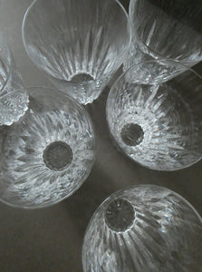  WATERFORD CRYSTAL "Eileen" Tall 12 oz Tumbler. SET OF SIX. Each 5 inches in height