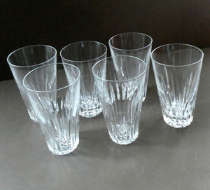  WATERFORD CRYSTAL "Eileen" Tall 12 oz Tumbler. SET OF SIX. Each 5 inches in height