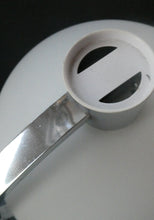 Load image into Gallery viewer, Vintage 1970s Table Lamp with White Opaque Glass Shade and Curved Chrome Arm
