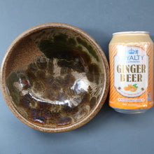 Load image into Gallery viewer, STUDIO POTTERY. Small Bowl with Abstract Floral Motifs. Crich Pottery (Diana Worthy) 
