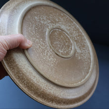 Load image into Gallery viewer, STUDIO POTTERY. Large Plate or Platter with Abstract Floral Motifs. Crich Pottery (Diana Worthy). 10 1/2 inches diameter
