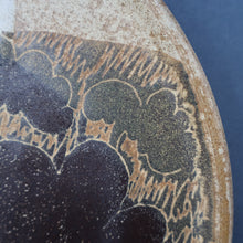 Load image into Gallery viewer, STUDIO POTTERY. Large Plate or Platter with Abstract Floral Motifs. Crich Pottery (Diana Worthy). 10 1/2 inches diameter
