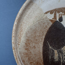 Load image into Gallery viewer, STUDIO POTTERY. Large Plate or Platter with Abstract Floral Motifs. Crich Pottery (Diana Worthy). 10 1/2 inches diameter
