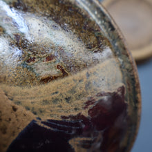 Load image into Gallery viewer, 1970s STUDIO POTTERY.  Small Cheese Dome with Abstract Floral Motifs. Crich Pottery (Diana Worthy)
